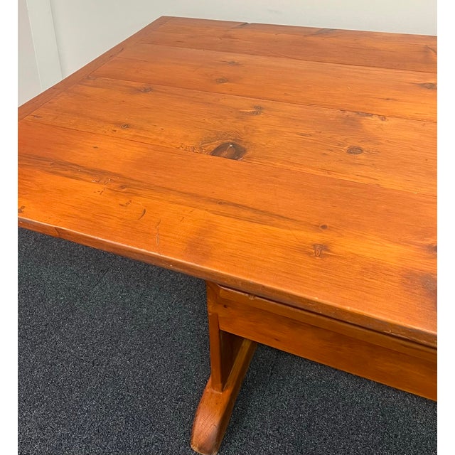 Late 1900’s Farmhouse Pine Hutch Table For Sale - Image 9 of 10