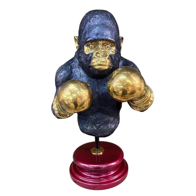 Not Yet Made - Made To Order Bronze Gorilla Boxer Bust For Sale - Image 5 of 5