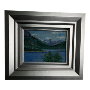 Early 20th Century Miniature Oil-on-Board Landscape Painting by the American Artist Marie Dorothy Dolph (1884–1979).
