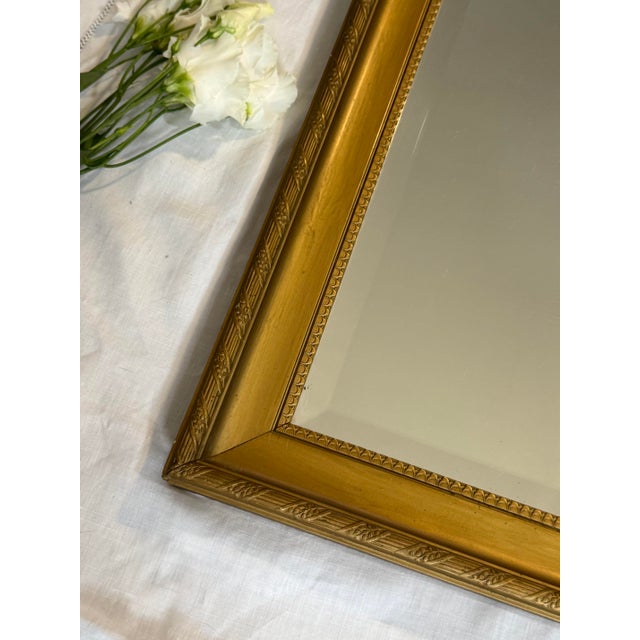 Large Vintage Gilded Wood Mirror For Sale - Image 4 of 4