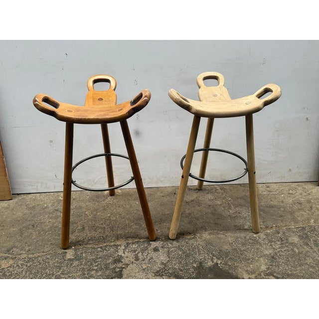 Bar Stools by Sergio Rodriguez, 1970s, Set of 2 For Sale - Image 6 of 7