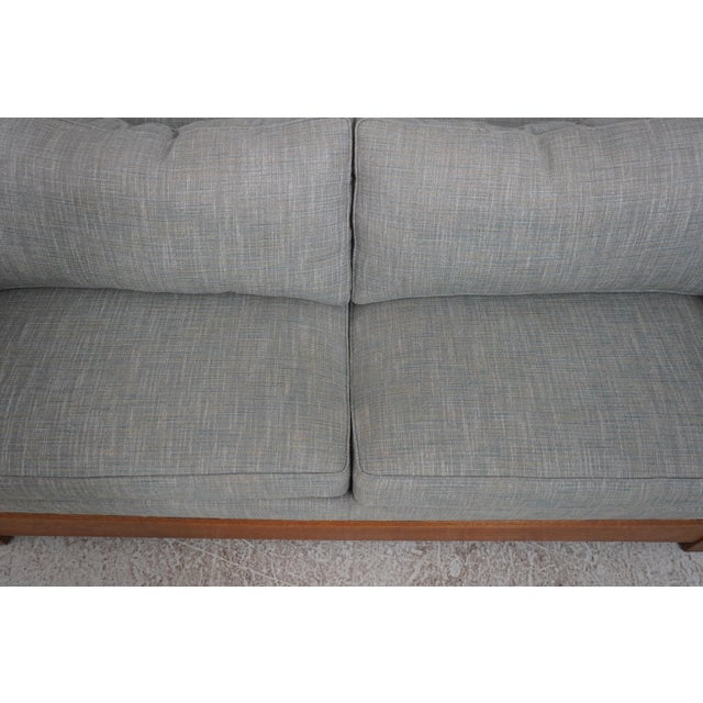 Brown Stickley Mission Oak Arts & Crafts Upholstered Sofa For Sale - Image 8 of 18