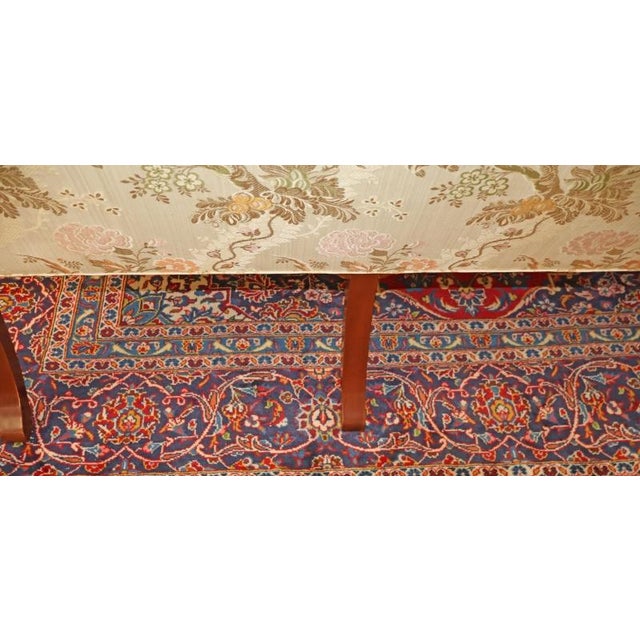 Brown 1980s Kittinger Colonial Williamsburg Cw-174 Chippendale Scalamandre Fabric Sofa For Sale - Image 8 of 15