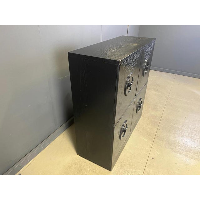 Brutalist Black Bar Cabinet, 1970s For Sale - Image 11 of 12