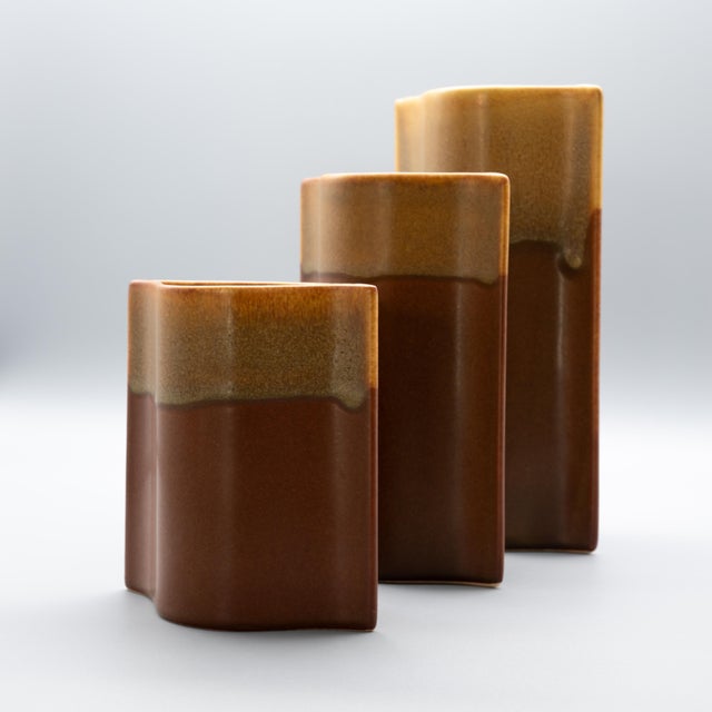 Studio Line Pillowcase Vase Trio by Karl & Ursula Scheid for Rosenthal, Germany, 1980s, Set of 3 For Sale - Image 6 of 11