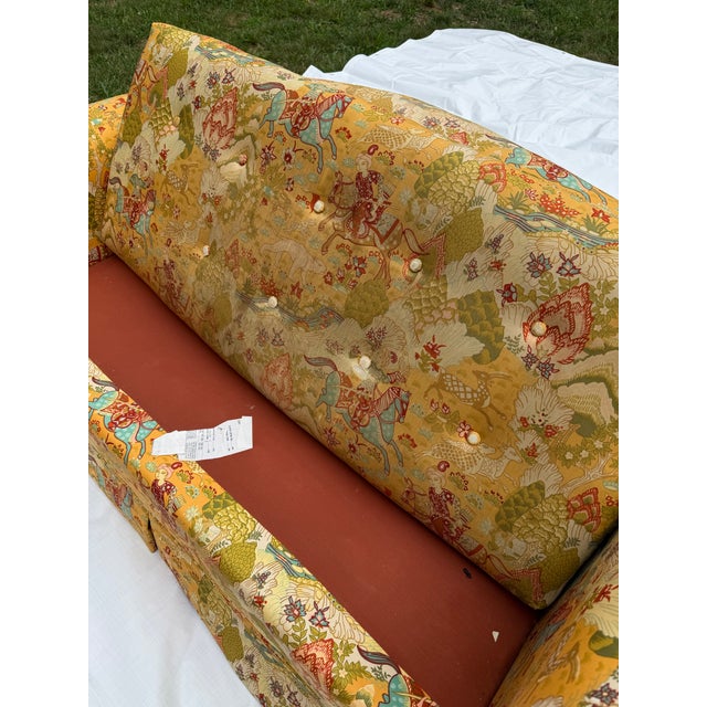 Mid-Century Chinoiserie Loveseat Sofas - A Pair For Sale - Image 10 of 16