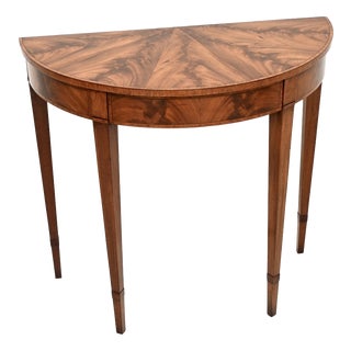 Antique Georgian Style Inlaid Console Table, 1930 For Sale
