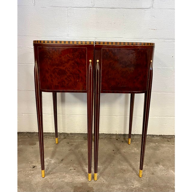Vintage Art Deco Demilune Side Tables Company of Master Craftsmen W. & J. Sloane For Sale - Image 11 of 12