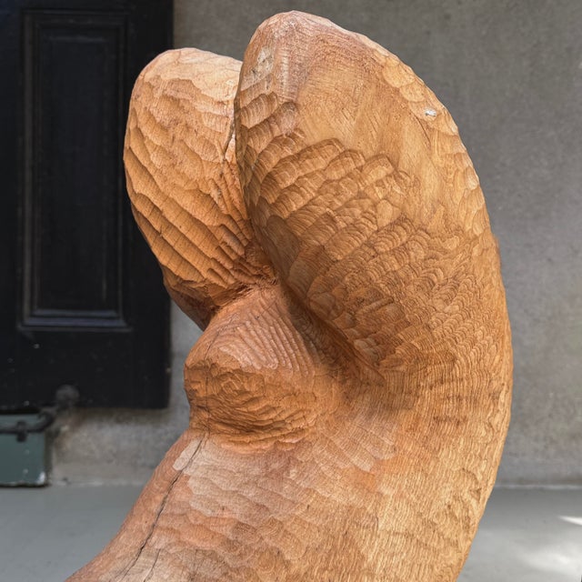 Vintage Monumental Hand Carved Folk Art Figurative Reclining Woman Sculpture For Sale In Philadelphia - Image 6 of 12