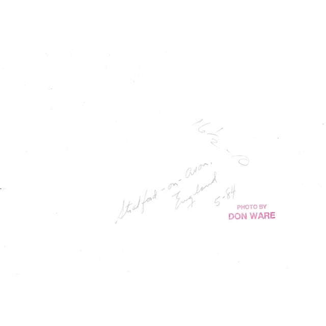 1984 black and white photo by Los Angeles based photographer Don Ware (1921-2006) of the Banbury Cross in Banbury...