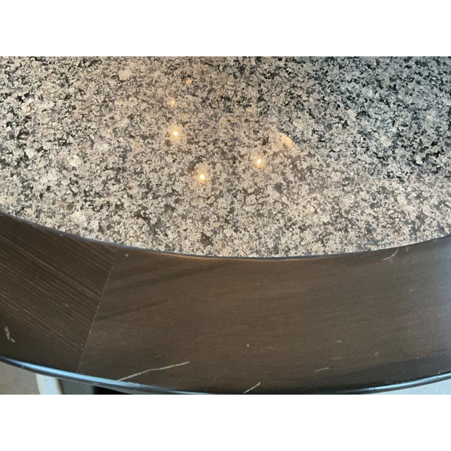 Reduced to Sell Custom Oval Dining Set Solid Wood and Natural Granite Inlay With 10 Handcrafted Chairs For Sale In San Diego - Image 6 of 11