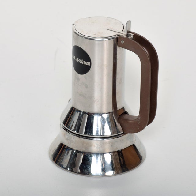 Alessi 1980s Richard Sapper for Alessi Modern Espresso Maker Chrome For Sale - Image 4 of 8