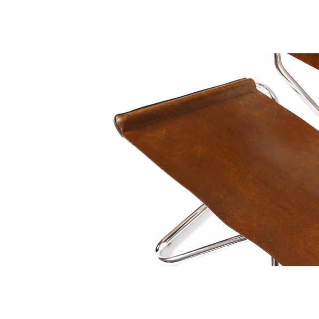 Vintage Mid Century Tubular Chrome Folding ‘Z-Down’ Lounge Chair — Erik Magnussen for Torben Ørskov For Sale - Image 10 of 11