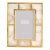 Two's Company Tozai Home White Quartz & Brass 5x7 Photo Frame For Sale
