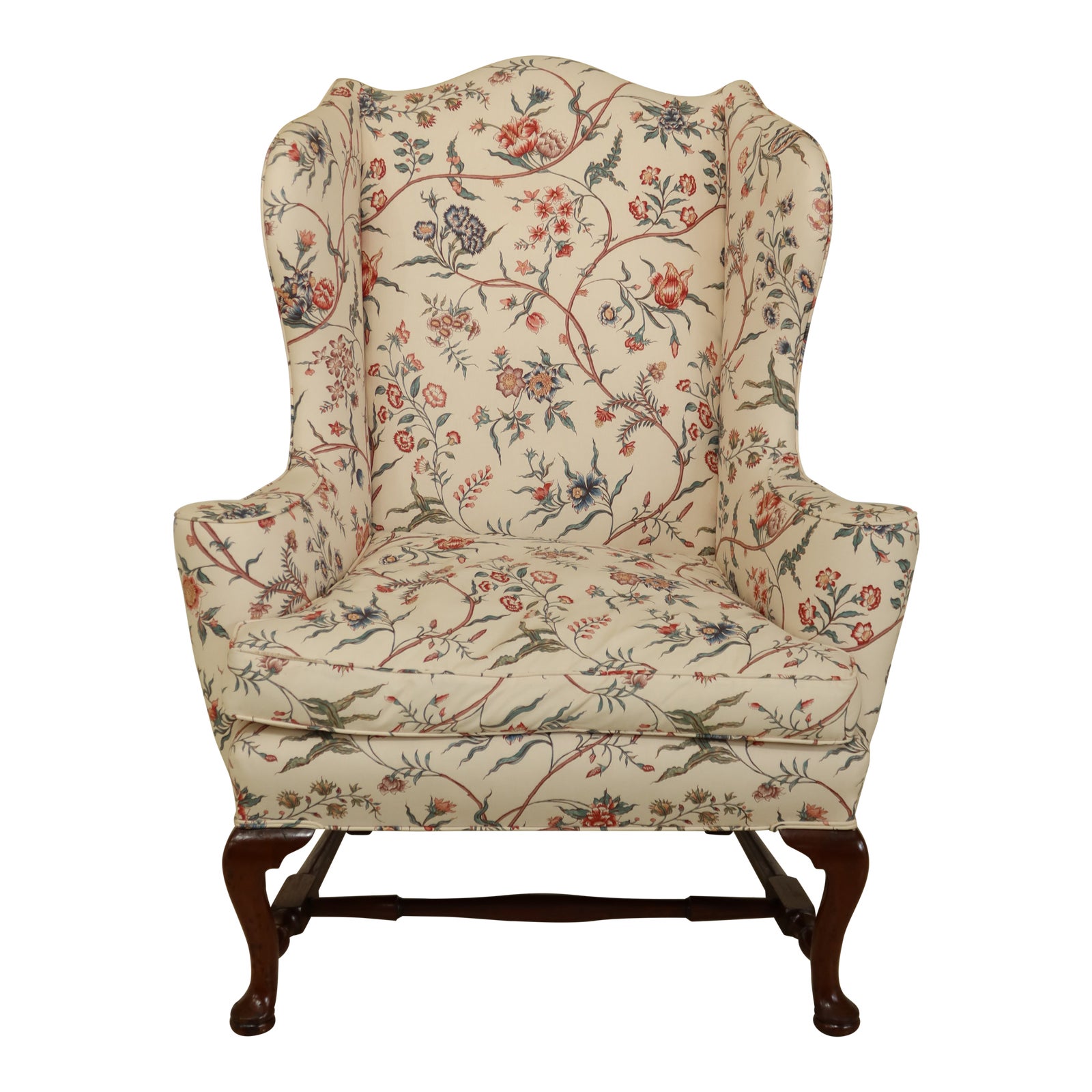 Kittinger Colonial Williamsburg Mahogany Wing Chair | Chairish