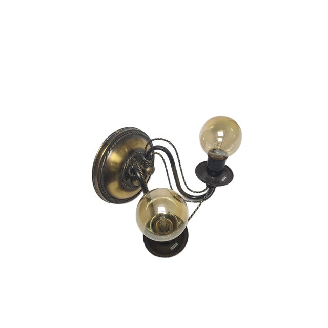 Art Nouveau Two-Armed Wall Lamp, Poland, 1970s For Sale - Image 10 of 18