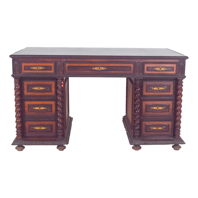 Antique Portuguese Twisted and Shaken Desk For Sale