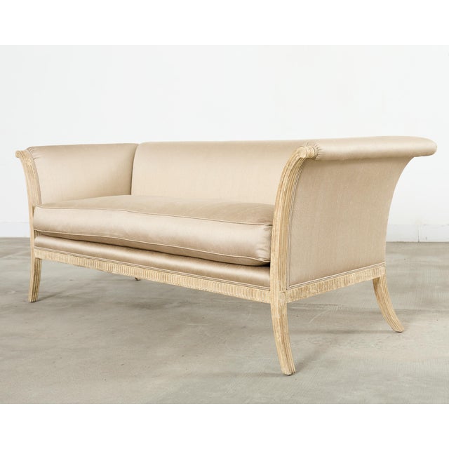 Late 20th Century Sally Sirkin for Robert Scott Regency Style Flared Sofa For Sale - Image 5 of 18