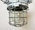 Industrial Grey Bunker Ceiling Light with Iron Cage from Elektrosvit, 1970s For Sale - Image 4 of 16