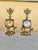 Victorian Antique Figaro Metal Glass, Perfume Bottles Pair For Sale - Image 3 of 10