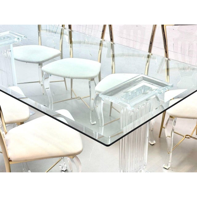 Glass Table in Acrylic Glass by Fabianart, 1980s For Sale - Image 12 of 18