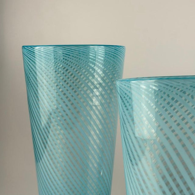 Glass Vintage Murano Glass Vases by Gio Ponti, Italy, 1970s, Set of 3 For Sale - Image 7 of 12