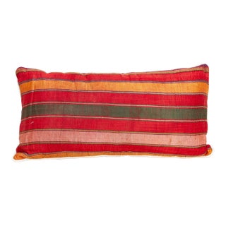 Mahi Striped Gujarati Mashru Lumbar Pillow For Sale
