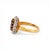 Late 19th Century Antique Belle Époque Ring 18k Gold - 2.5ct Rubellite Garnet & 1ct Old Cut, Size 6.5 For Sale - Image 5 of 9