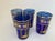Moorish Blue and Gold Crystal Barware Italian Drinking Glasses Set of 4 For Sale - Image 10 of 13