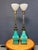 Mid-Century Modern 1950s Pair of Ceramic and Brass Table Lamps by Edwin Cole for Stiffel Mid Century For Sale - Image 3 of 17