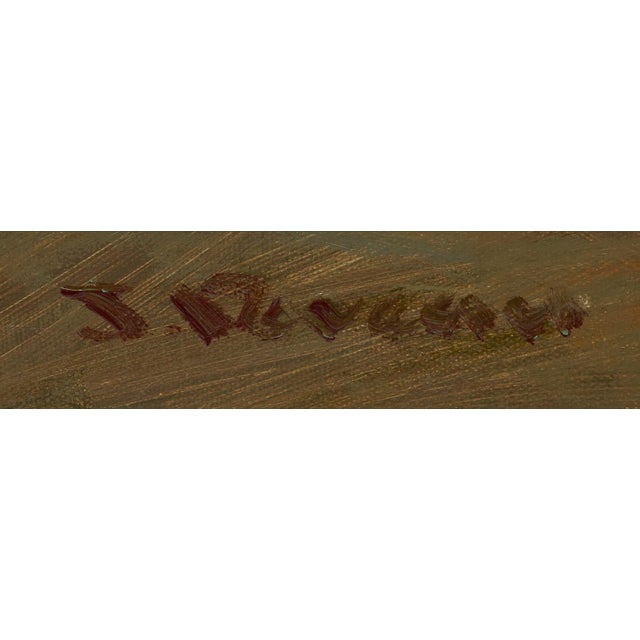 Mid 20th Century Jacques Deveau Beach Scene Painting For Sale - Image 6 of 7