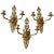 3 Versace Style Gold-Plated Lion Head Classical Sconces For Sale