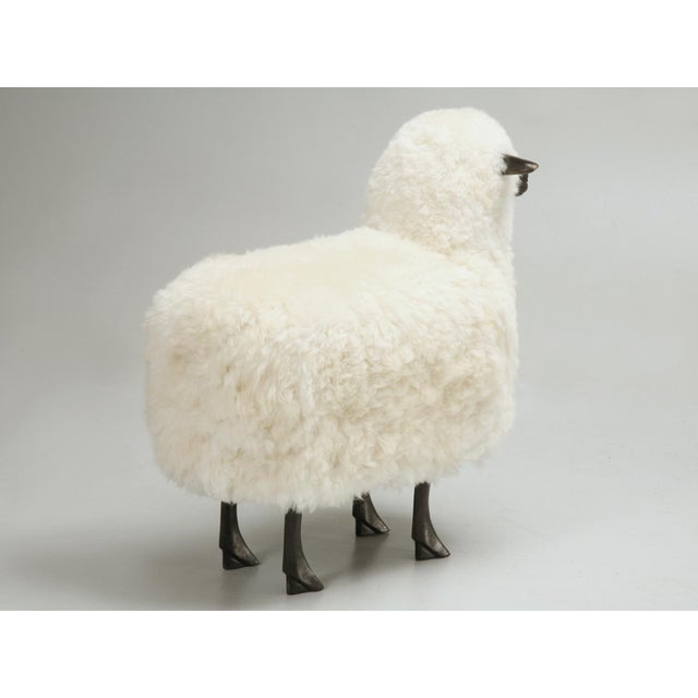 Sheep From the Old Plank Collection in Dark Bronze For Sale - Image 10 of 11