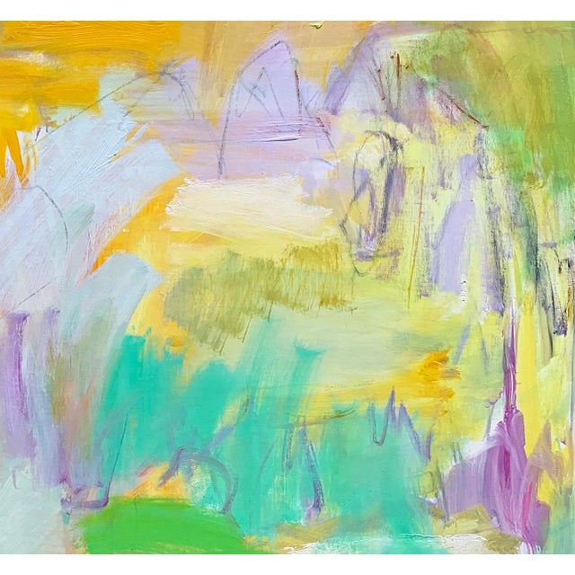 Contemporary Yellow Passage — 48x48 For Sale - Image 3 of 5