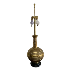 Large Vintage Marbro Brass Genie Bottle Table Lamp