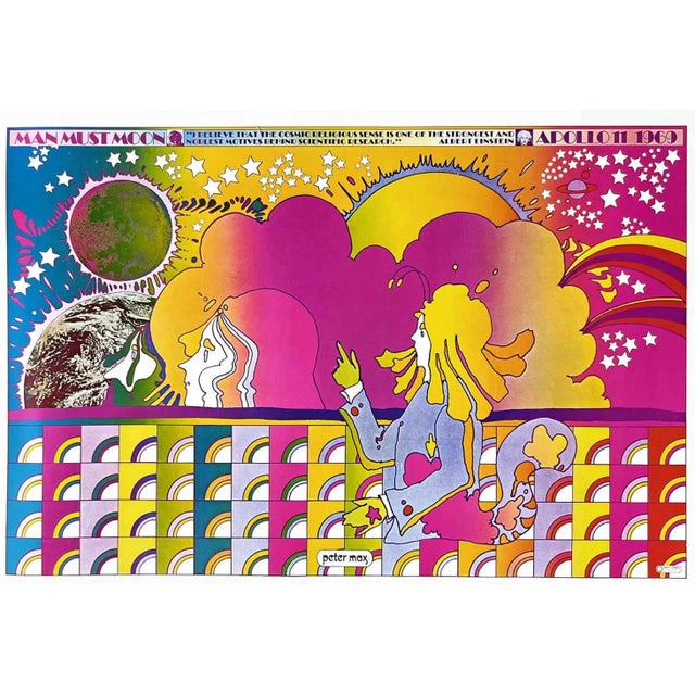 Artist: Peter Max Country: Germany / USA Title: Apollo One Medium: Offset Paper Size: 16.5 x 11 inch Marks: Not signed,...