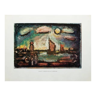 1950s After Georges Rouault "Landscape", First Edition Swiss Full-Color Print For Sale