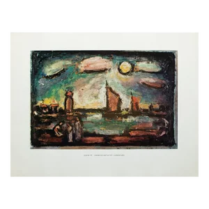 1950s After Georges Rouault "Landscape", First Edition Swiss Full-Color Print