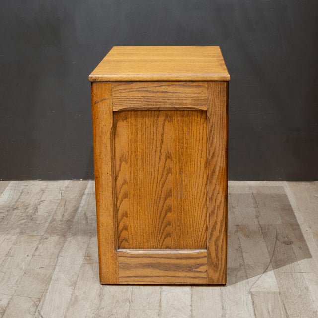Vintage Oak File Cabinet For Sale - Image 10 of 10