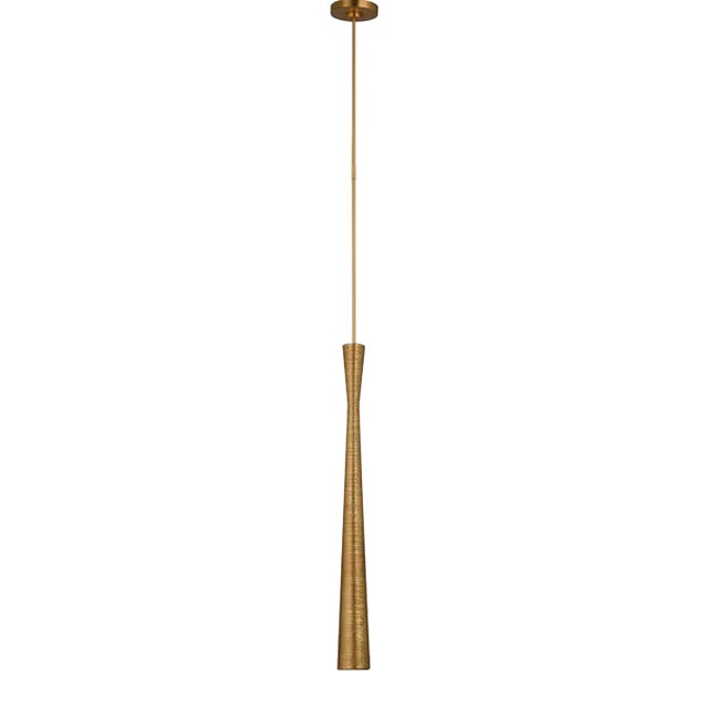 Kelly Wearstler for Visual Comfort Signature Utopia Tall Pendant in Gild For Sale