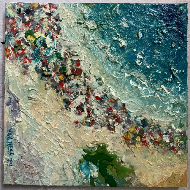 "Inlet", Original Oil Painting, 12"x12", Abstract Art, by Van Ness 12"x12" on canvas, ready to hang or frame. Can be hung...