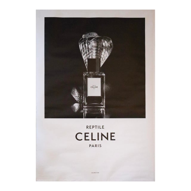 2020 French Bus Shelter Advertisement, Reptile, Celine Perfume For Sale