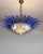 Royal Blue Murano Style Chandelier / Ceiling Light Original Palmette, Blue Glasses For Sale - Image 8 of 8