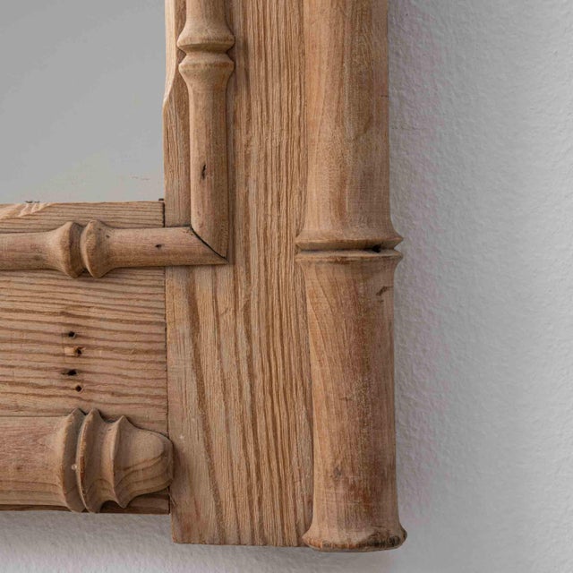 Circa 1900 French Faux Bamboo Carved Wood Wall Mirror For Sale In Greensboro - Image 6 of 8