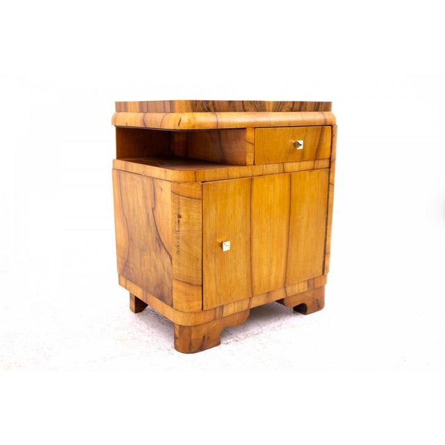 Brown Art Deco Bedside Tables, 1950s, Set of 2 For Sale - Image 8 of 14