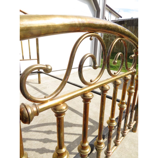 Brass Beds of Virginia ~ Queen Size Bedframe ~ Headboard / Footboard ~ Vintage Bedroom Furniture ~ Antique Style For Sale In Seattle - Image 6 of 12
