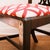 Antique Chippendale Style Ribbon Back Side Chair With Red & White Upholstery For Sale - Image 6 of 8