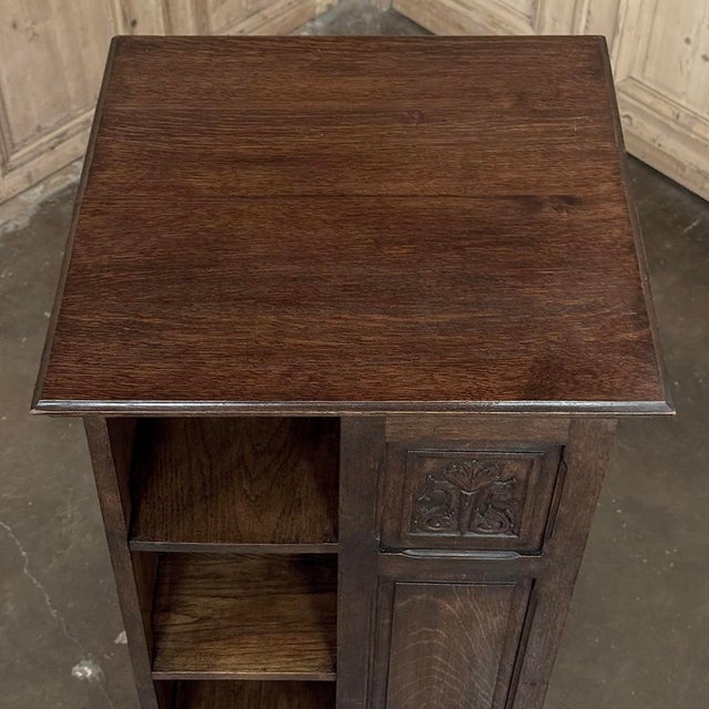 19th Century French Renaissance Revival Oak Revolving Bookcase For Sale - Image 17 of 17