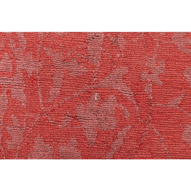 Textile Modern Traditional Red Wool & Silk Rug by Doris Leslie Blau For Sale - Image 7 of 9