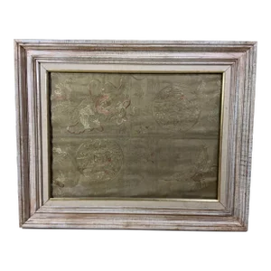 Chinese Dragon, Framed Silk Textile Embroidery